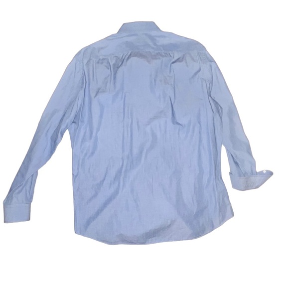 Nice Men’s Neiman Marcus Blue Button Down Long Sleeve Shirt Large 44/ 17.5 - Picture 7 of 13